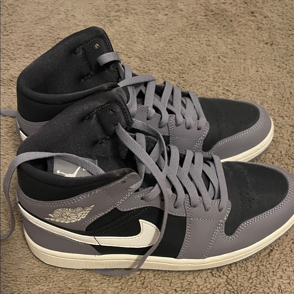 Nike Women’s Dunk High-Top Sneakers in Black and Gray with White Accents